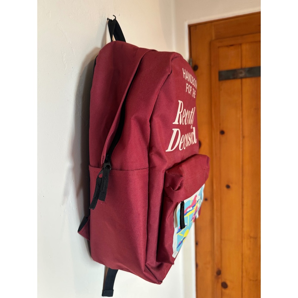Beetlejuice Handbook for the Recently Deceased Backpack Maroon Burgundy Bag - Picture 6 of 14